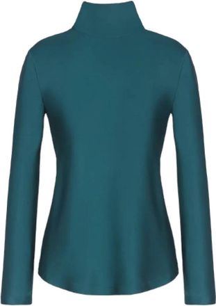 Giorgio Armani Elegante Groene Zijden Blouse - Dames - Longsleeves - Groen - M - Tops