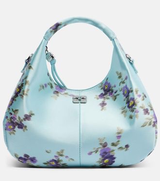 Ganni Bolso Mini de sat&eacute;n floral