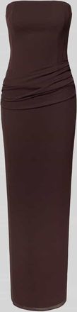 Forever New Cocktailkleid aus Mesh mit Drapierungen Modell Kia in Schoko, Gr&ouml;&szlig;e 32