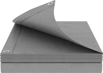 vidaXL Lona Con Ojales Gris Claro 6 X 10 M 260 Gsm Pe Vidaxl