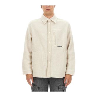 Isabel Marant Teddy Fleece Shirt Jacket - Heren - Jassen - Beige - S - Jassen