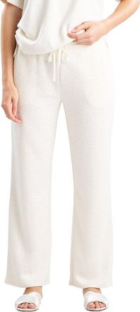 Natori Quilted Geo Knit Jacquard Straight Leg Pant