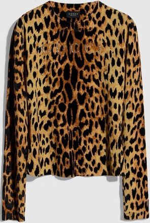 Gucci Printed Cotton Jersey T-shirt, Brown