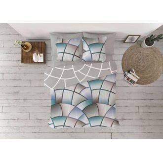 Pierre Cardin Cotton duvet cover - DONATELLA - Blue - Abstract - Machine washable - 180 threads - 150x220 cm