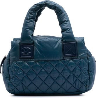 Chanel Pre-owned Womens Coco Puffer Quilted Handbag - Dark Grey Textile - One Size