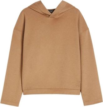 Max Mara Oscuri Sweatshirt - Dames - Hoodies - Bruin - XS - Katoen - Hoodies & sweatvesten