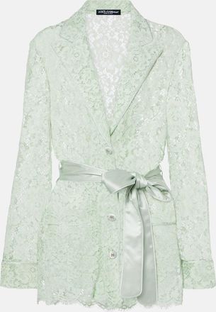 Dolce & Gabbana Belted lace blazer