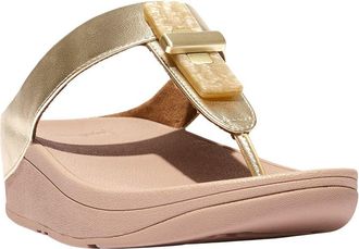 FitFlop Fitflop Fino Resin Lock Leather Toe Post Sandal