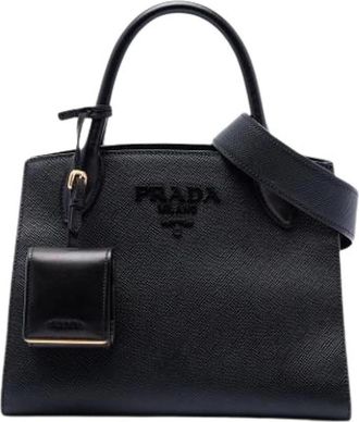 Prada Pre-owned Monochrome Satchel - Dames - Vintage Handtas - Zwart - ONE Size - Vintage