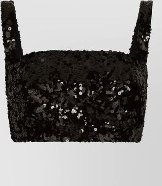 Dolce & Gabbana sequined sleeveless crop top
