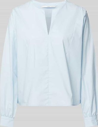 Lanius Lanius Regular Fit Bluse mit V-Ausschnitt in Hellblau, Gr&ouml;&szlig;e 34