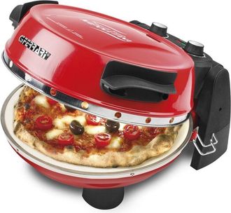 G3Ferrari G10032 Pizzeria Snack Napolitana, Horno Para Pizza, Doble Piedra Refractaria (di&aacute;metro 31 Cm), 1200 W, Temporizador De 5 Minutos, Recetario Y Paletas 