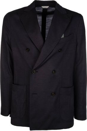 Boglioli Mens Wool Double-Breasted Jacket