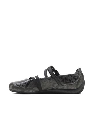 Puma Womens Ballet Flats Speedcat Snake Print Grey Trainers Sneaker