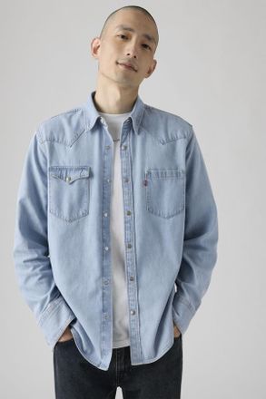 Levi's Camicia western Barstow aderente taglio standard Special Edition - Uomo - M - Blu / Turquoise Rivet Western Stonewash