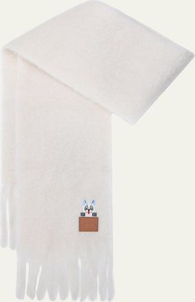 Loewe x Louis Wain Mohair and Wool Blend Scarf