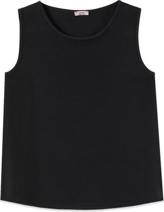 Oltre Sleeveless Tops - Dames - Tops zonder mouwen - Zwart - XS - Linnen - Tops
