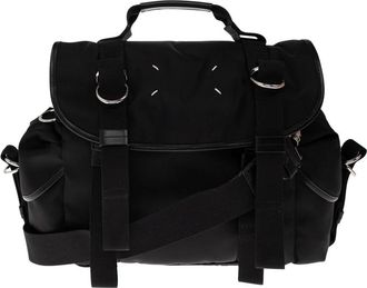 Maison Margiela Logo Bag - Dames - Schoudertassen - Zwart - ONE Size - Leer - Tassen