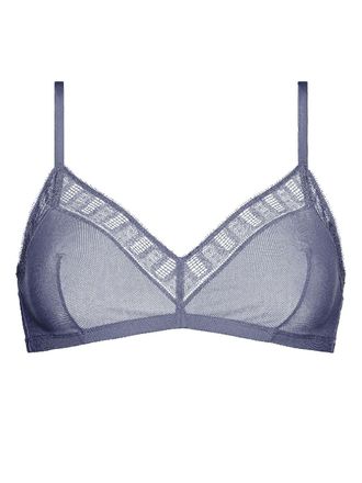 Eres M&eacute;moire lace triangle bra - Blue