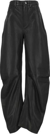 Rotate ROTATE Birger Christensen - Pantalones de piel de tiro alto y pernera ancha - Jackets - Mujer - Negro - XS