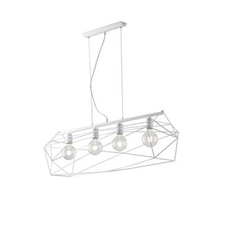 Netlighting Abraxas Bar Globe Cage Ceiling Pendant White E27