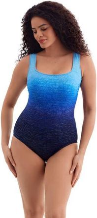 Longitude Double X-Back Tank Long Torso One-Piece Swimsuit in Twinkling Lights at Nordstrom, Size 18