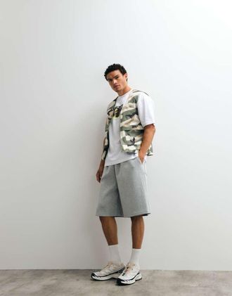 Cernucci jorts oversize in tessuto stile scuba-Grigio