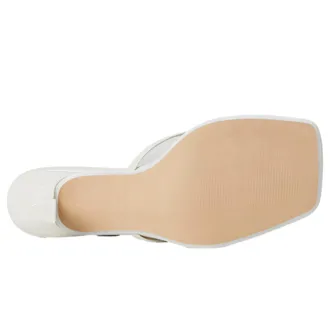 Steve Madden Allies White Leather ALLI09S1-WHT Womens