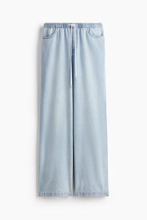 H&M Denimhose mit Kordelzug - Blasses Denimblau