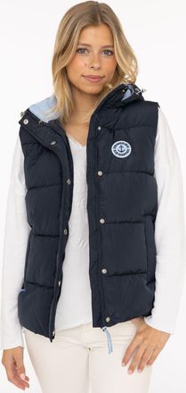 Zwillingsherz Steppweste ZWILLINGSHERZ Strandgl&uuml;ck, Damen, Gr. XL, marine, Web, Obermaterial: 100% Polyester, unifarben, h&uuml;ftbedeckend, ohne Ausschnitt, Westen Step