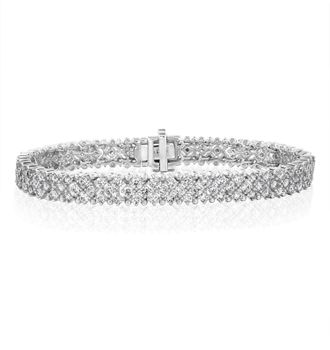 The Diamond Store Evening Bracelet 5.50ct Lab Diamond 9K White Gold
