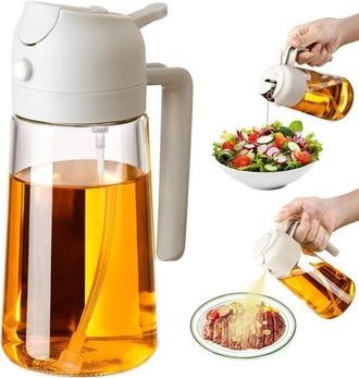 OEM Dispensador Y Pulverizador De Aceite 2 En 1 De 470 Litros Para Cocina Y Parrilla - Blanco
