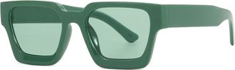 Generic Square Small Frame Men Sunglasses Outdoor Vacation Women Driving Sun Glasses(Green)