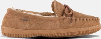 Lamofootwear Mens Moccasin Slipper In Chestnut