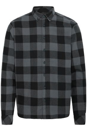 Blend Flanellhemd BLEND BHBUSTER SHIRT, Herren, Gr. S, N-Gr, schwarz, Web, Obermaterial: 100% Baumwolle, kariert, regular fit normal, ohne Ausschnitt, 2-Kno