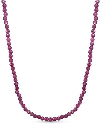 Jewelmak 14K Ruby Necklace