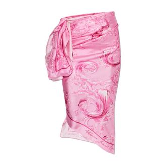 Versace Jeans Couture Beachwear, female, Pink, Size: ONE SIZE Barocco Pareo