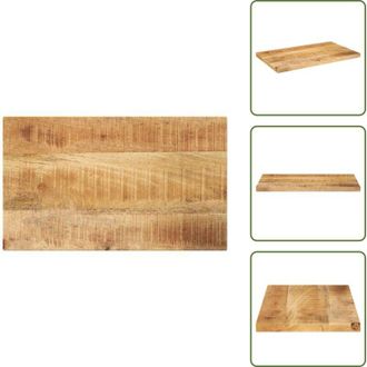 vidaXL Tavolo in legno massello - vidaXL Piano per Tavolo 60x40x2,5 cm Rettangolare Legno Mango Grezzo - Design rustico