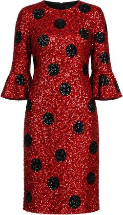 Dolce & Gabbana Feestjurk - Dames - Feestkleedjes - Rood - L - Katoen - Kleedjes