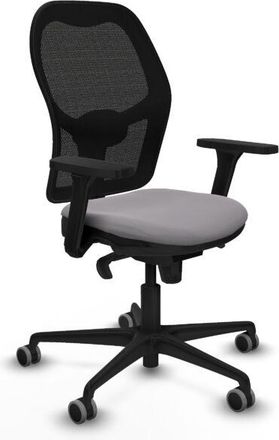 Piqueras y Crespo Piqueras Y Crespo - Jorquera Sincro Malla Negra Similpiel Gris Brazos 3d Base Nailon Ruedas 65mm Engomada