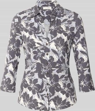 Marc O'Polo Shaped Fit Blusenshirt aus Viskose-Mix in Bleu, Gr&ouml;&szlig;e XXL