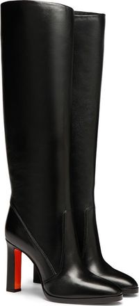 Santoni Womens leather high-heel boot in Black at Nordstrom, Size 10.5