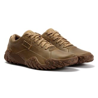 CAT Gridlock Lo Volnerf Leren Mannen Beaned Cream Veterschoenen