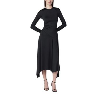 Victoria Beckham Midi Dresses, female, Black, Size: 2XS Long Sleeve Dress