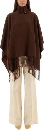 Fabiana Filippi Luxurious Brown Poncho