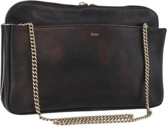Chlo&eacute; Pre-owned Schoudertas - Dames - Vintage Schoudertas - Bruin - ONE Size - Leer - Vintage