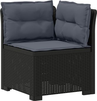 vidaXL Sill&oacute;n Individual De Jard&iacute;n Con Cojines Apariencia De Ratan Pp Vidaxl