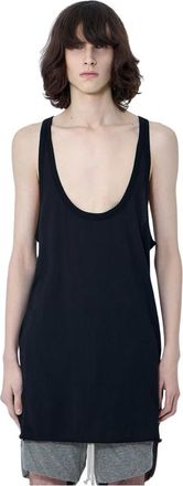 Rick Owens Tops, Heren, Zwart, M, Katoen, Pony Tank Top