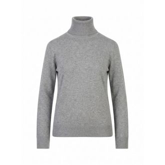 Max Mara Truien & Vesten, Dames, Grijs, L, Wol, Allegra Turtleneck Trui