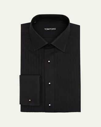 Tom Ford Mens Voile Plisse Pastron Dress Shirt